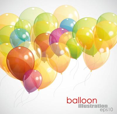 colored balloons vector