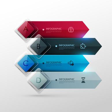 colored banner infographics elements vector