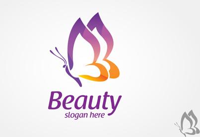 colored butterfly logo vector