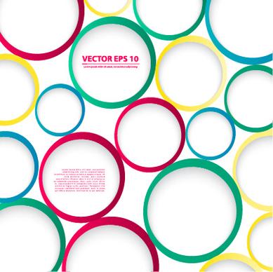 colored circle modern vector background