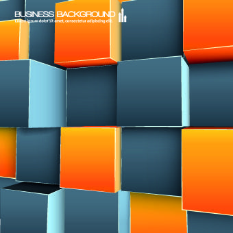 colored cubes background vector