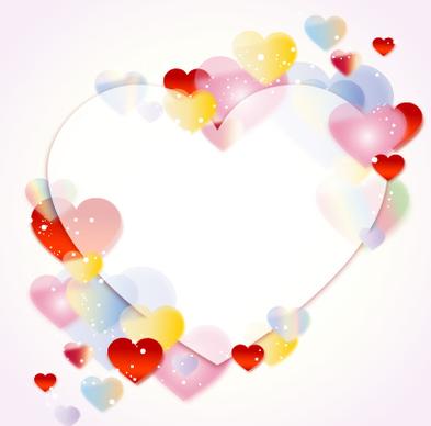 colored dream heart design vector