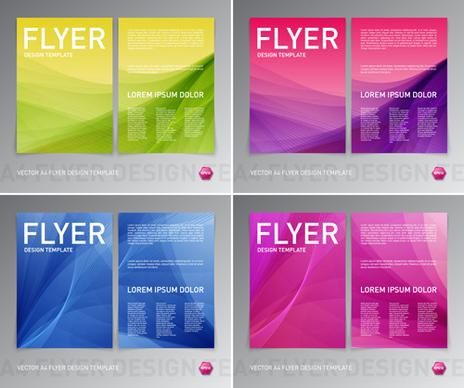 colored flyer abstract design vector