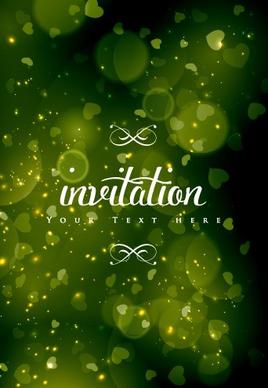 colored halation invitations background vector