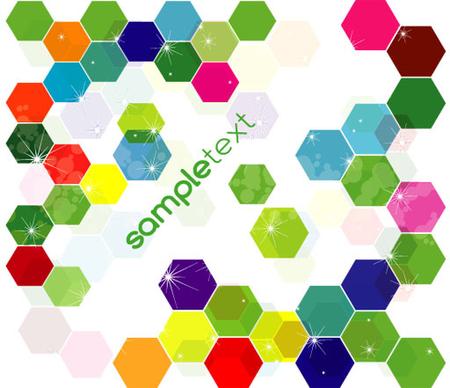 colored hexonal vector free graphic