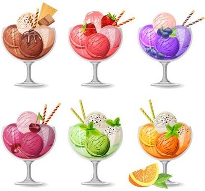 colored ice cream vector graphics