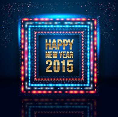 colored light with15 new year vector background