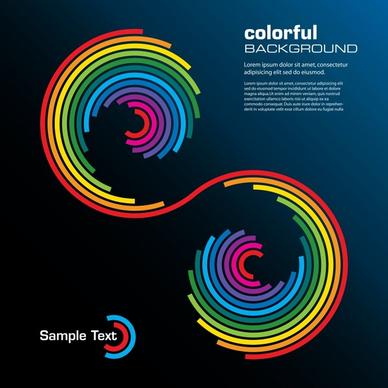technology background colorful flat symmetric twisted shape