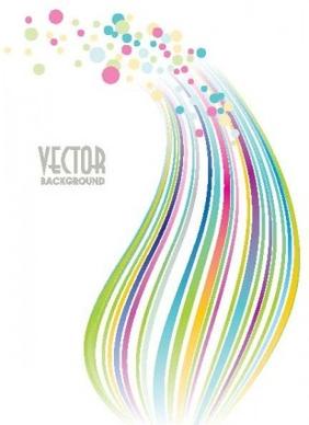 colored lines with dot vector background