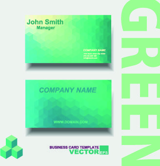 colored modern business cards vectors