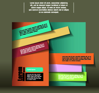 colored paper business background vector