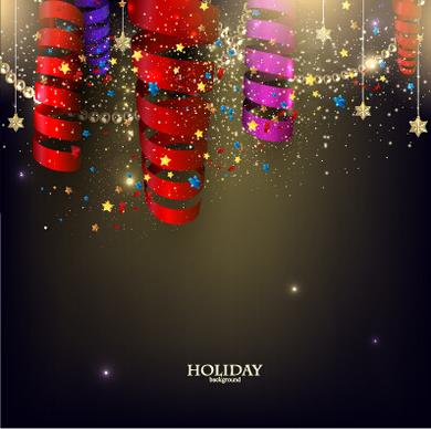 colored paper ribbon holiday background graphics