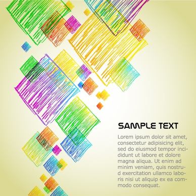 geometric background colorful flat handdrawn squares sketch