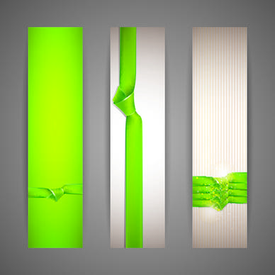 colored ribbon and banners vector