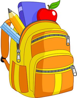 colored school bag vector