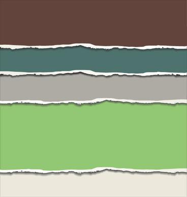 colored torn paper background vector template