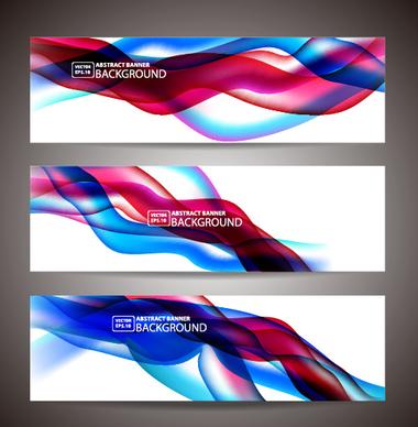 colored wavy banner vector graphics