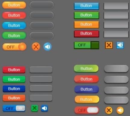 colored web button ai vector