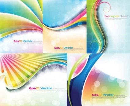 colorful abstract background set vector