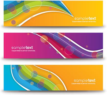 colorful abstract banners vector