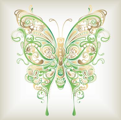 colorful abstract butterfly elements vector