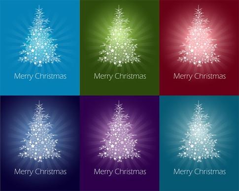 Colorful Abstract Christmas Tree Vector Graphics