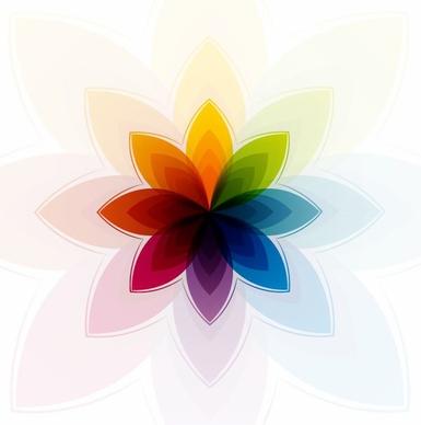 Colorful Abstract Flower Vector Graphic