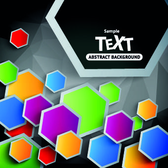 colorful abstract shapes background vector