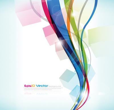 colorful abstract vector lines