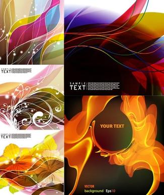 decorative background templates modern colorful abstract dynamic decor