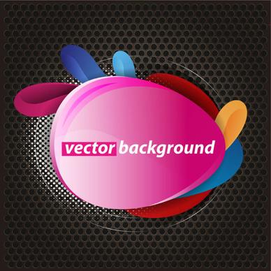 colorful background with shiny label vector graphic