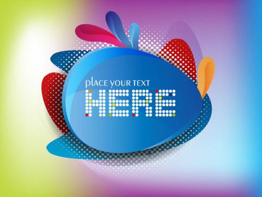 colorful background with shiny label vector graphic