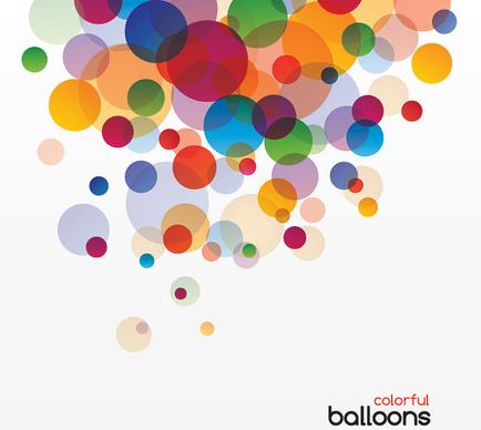 colorful balloons vector graphic