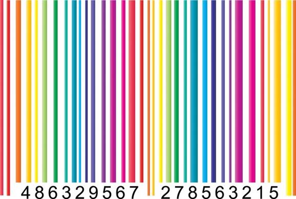 barcode background modern colorful vertical stripes digits decor