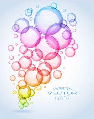 Colorful bubbles vector background