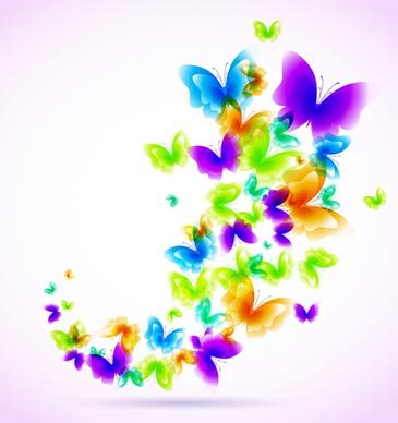 butterflies background colorful bright modern design