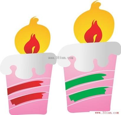 colorful candles vector