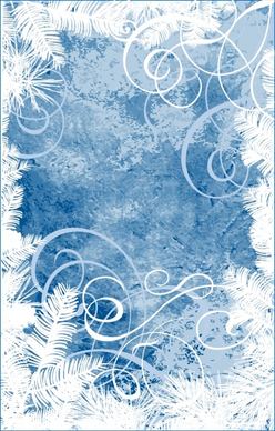 xmas background frozen color decor leaves icons
