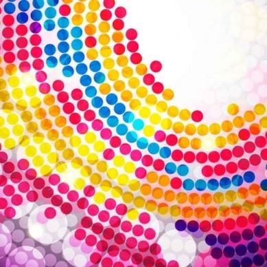 colorful circle dot background set vector