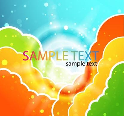 Colorful Clouds Vector Illustration