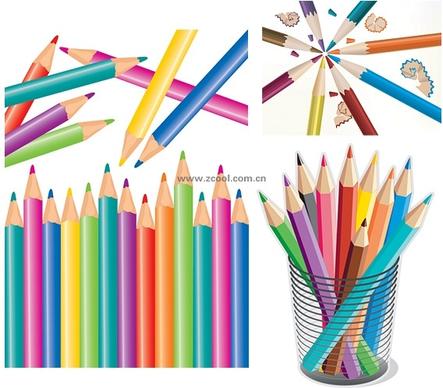 colorful color pencil vector