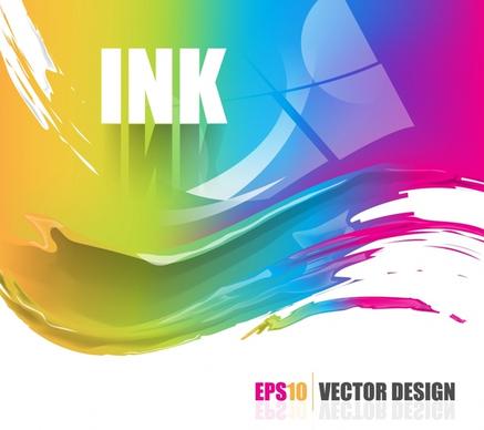 ink splashing background modern shiny colorful dynamic design