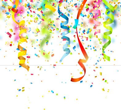 colorful confetti holiday background vector