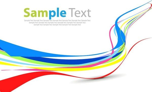 Colorful Curve Abstract Background Vector Graphic