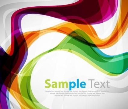 colorful curve design vector background