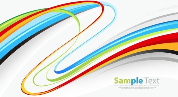 colorful curves abstract background vector illustration