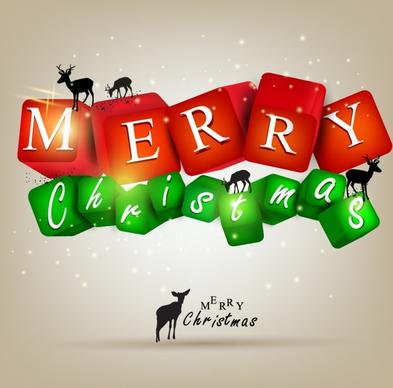 colorful decorative background vector illustration christmas festive elk