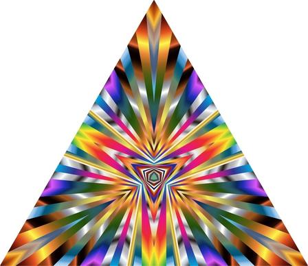 colorful delusion pattern illustration on triangles