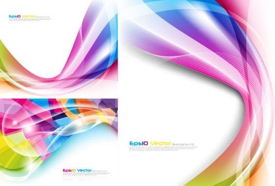 colorful dynamic lines of the vector