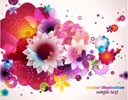 decorative background modern colorful petals decor